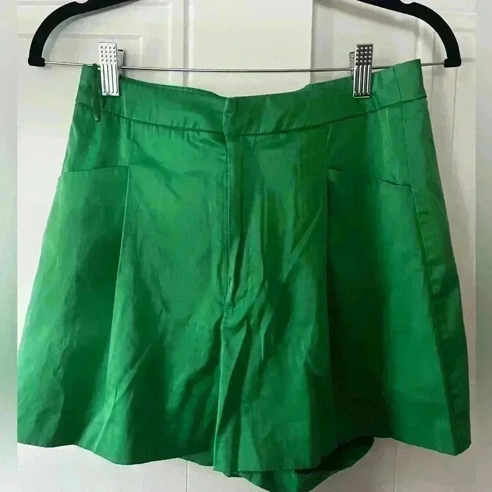 Zara women's green tailored shorts size M